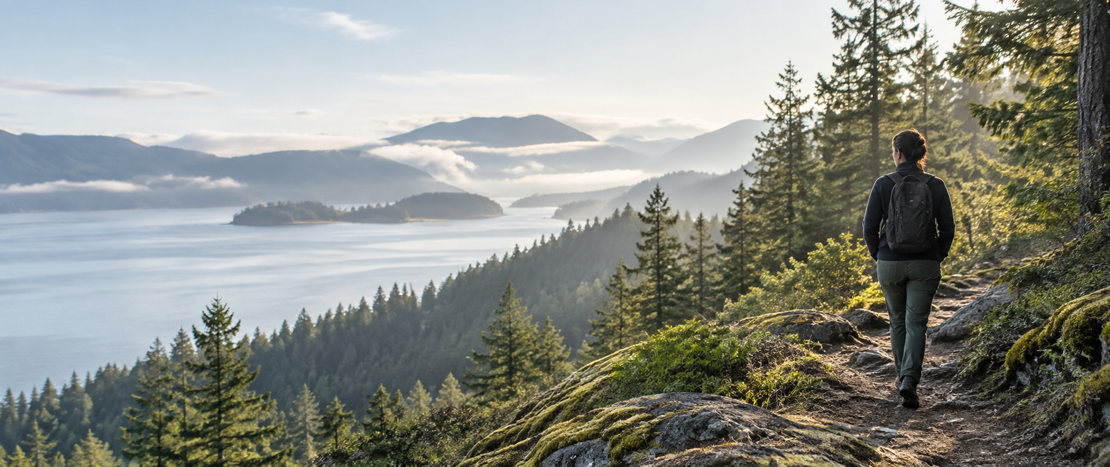 Forested mountain landscape in British Columbia