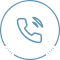 A blue phone icon in a circle designed by Jordan Penner.