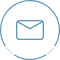 An email icon in a circle on a black background designed by Jordan Penner.